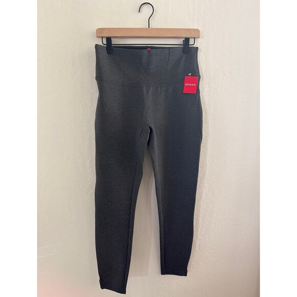 Spanx Ponte Ankle Leggings CoreSure Tech Gray M NWT High Rise Slim Fit - Picture 3 of 10